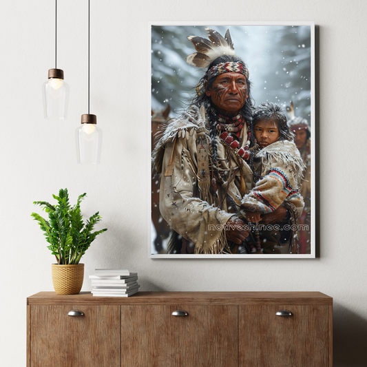 Guardian of the Cold Path Native American Canvas