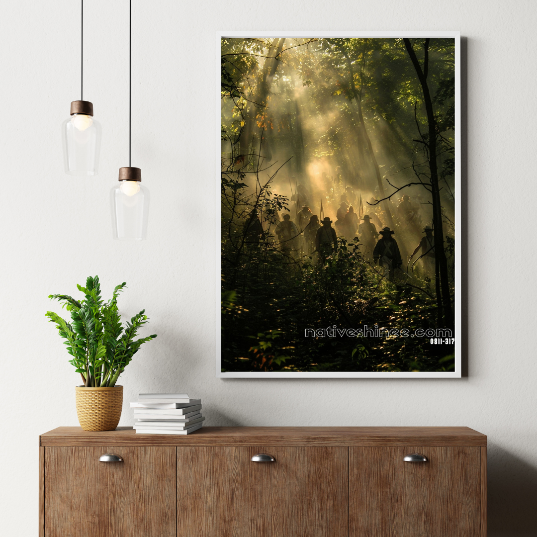 March of the Forgotten Native American Canvas