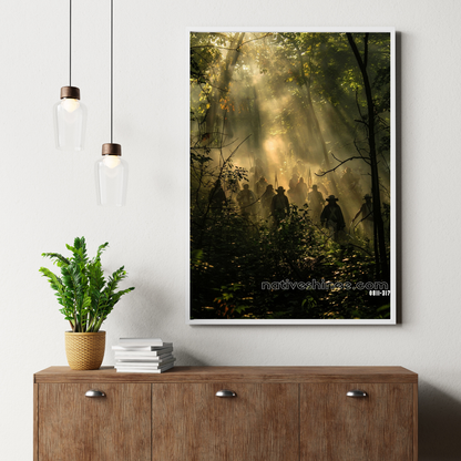 March of the Forgotten Native American Canvas