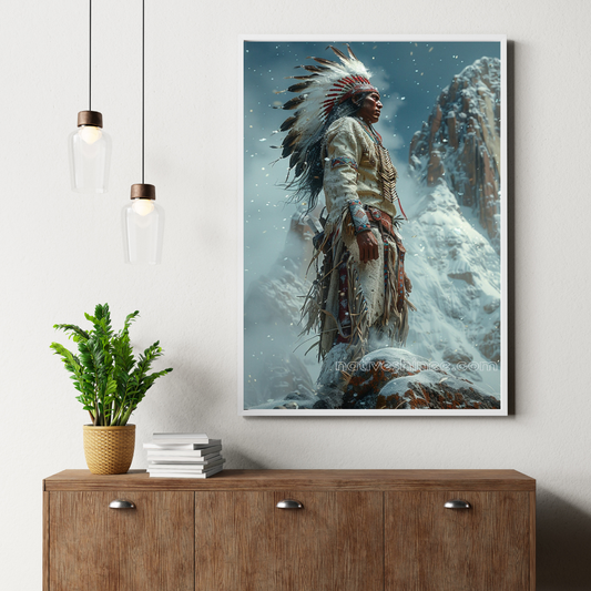 Face To Storm Native American Canvas