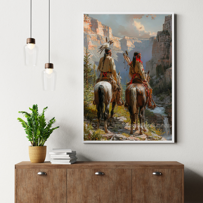 Guardians of the Canyon Native American Canvas
