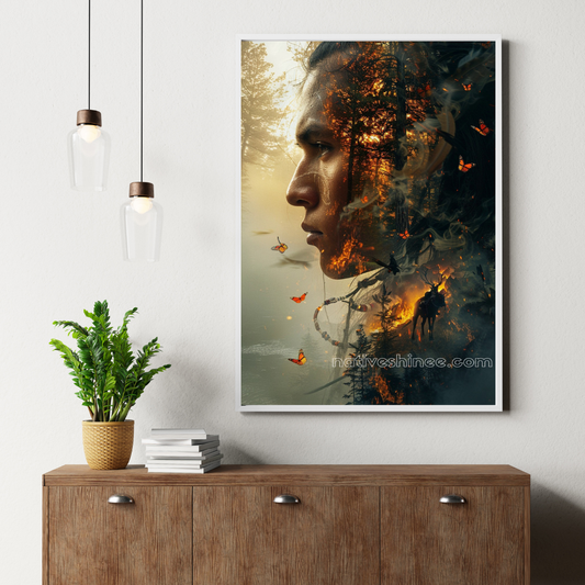 Whispers of Fire: Native American Canvas