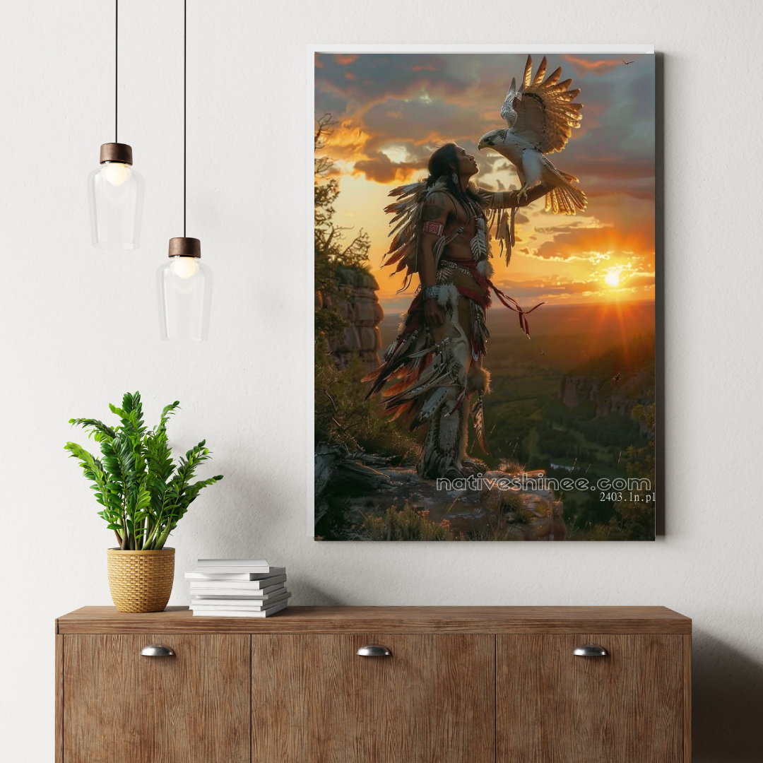 The Eagle Native American Canvas