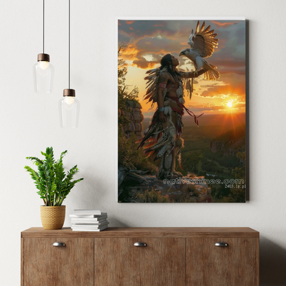The Eagle Native American Canvas