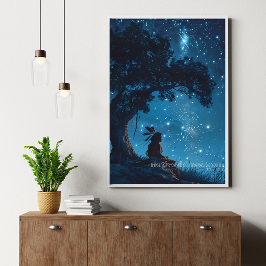 Starlight Dreamer Native American Canvas