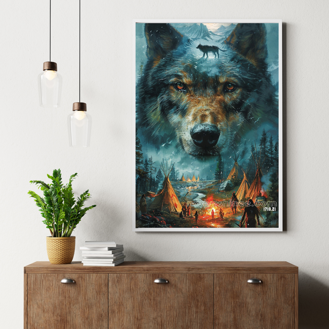 Watcher of the Wild Native American Canvas