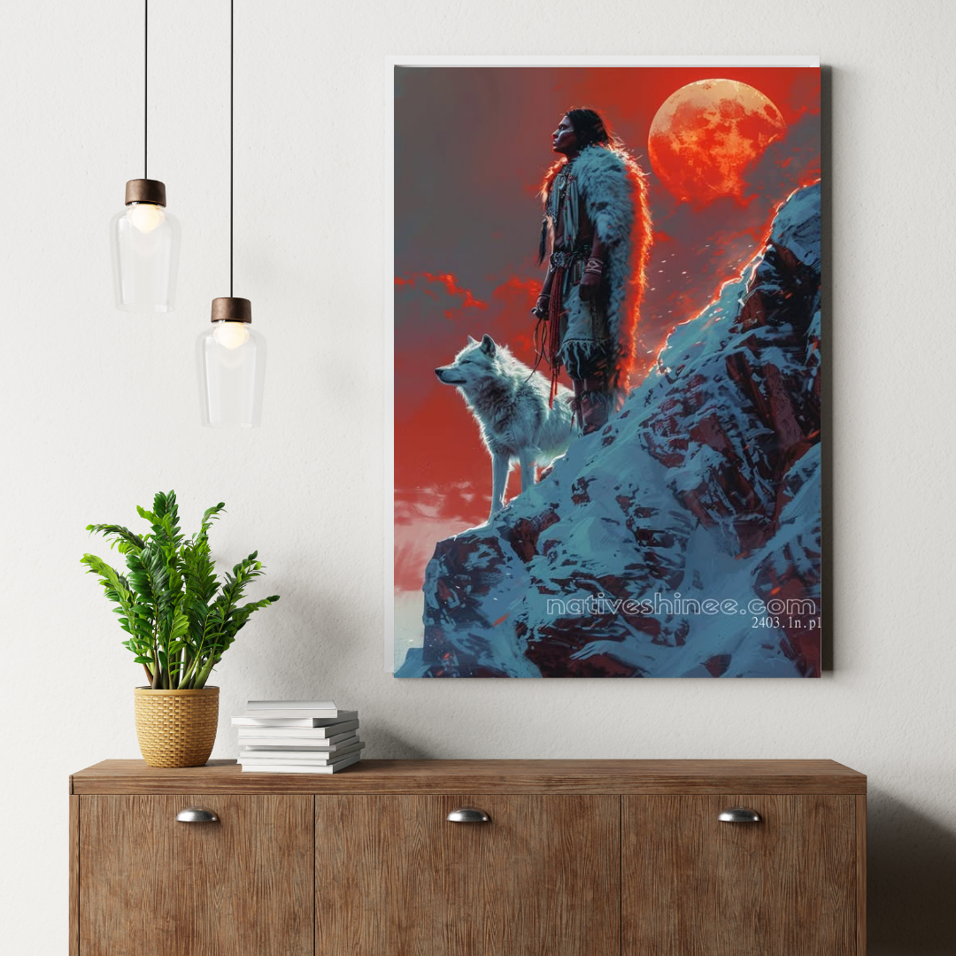 Wolf Strength Native American Canvas