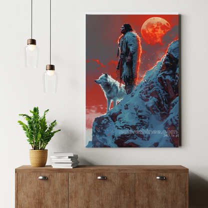 Wolf Strength Native American Canvas