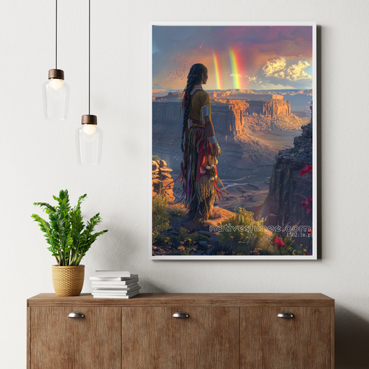 Chasing the Rainbows Native American Canvas