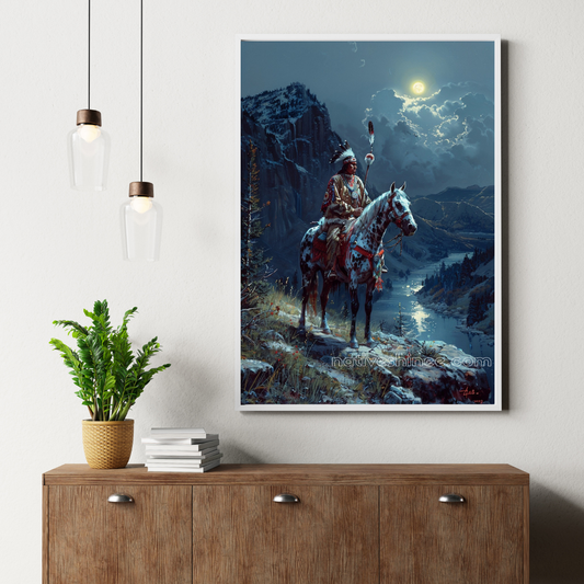 Silence Of The Land Native American Canvas