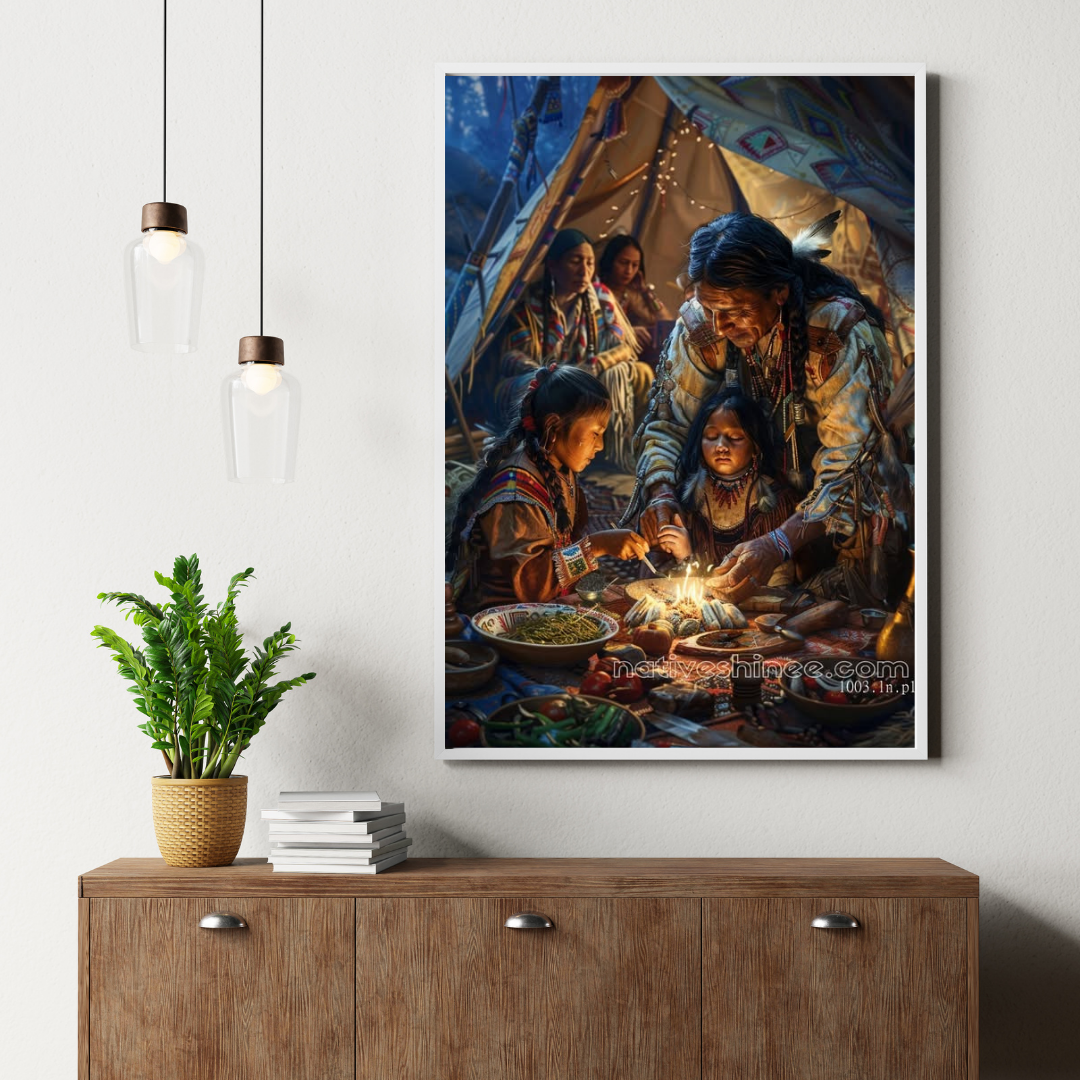Evening Feast: Native America Canvas