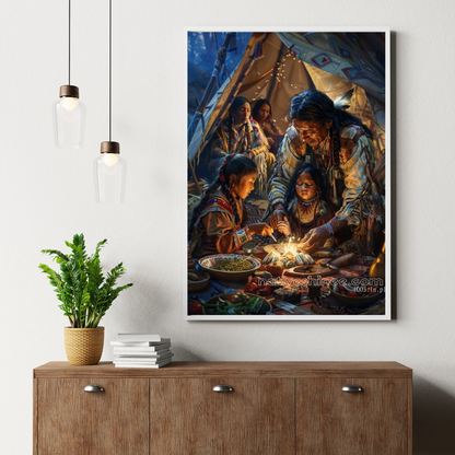Evening Feast: Native America Canvas