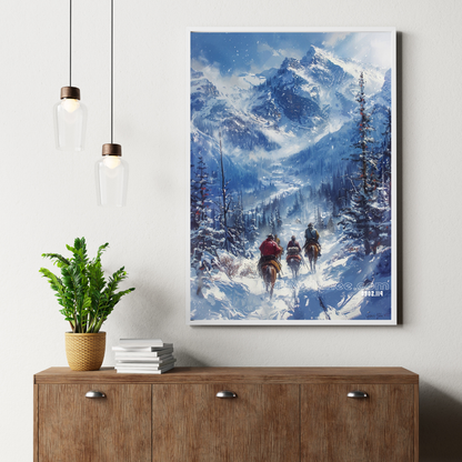 Through the Frozen Pass Native American Canvas