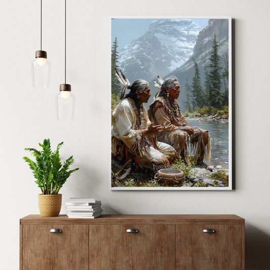 Elders Wisdom Native American Canvas