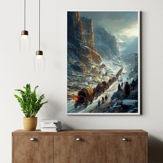 The Long Trail West Native American Canvas