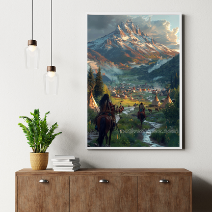 The Valley of the Cheyenne Native American Canvas