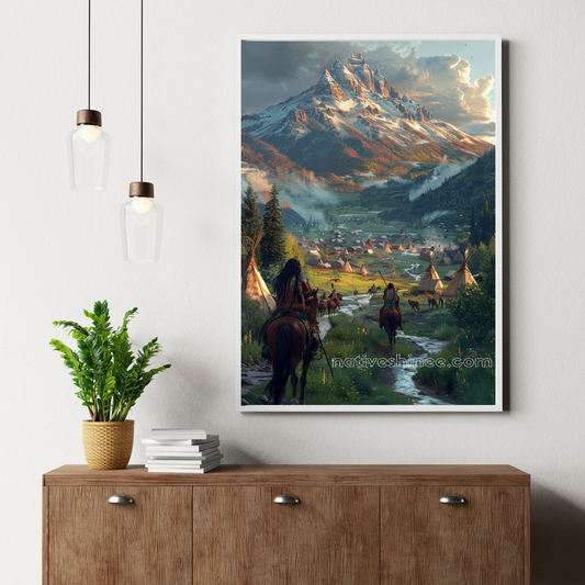 The Valley of the Cheyenne Native American Canvas