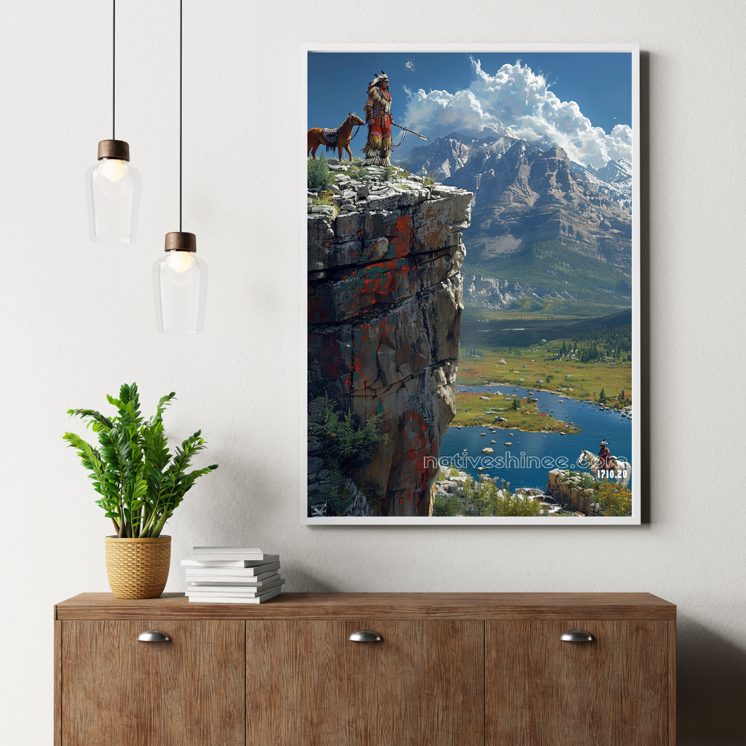 Sentinel of the Valley Native American Canvas