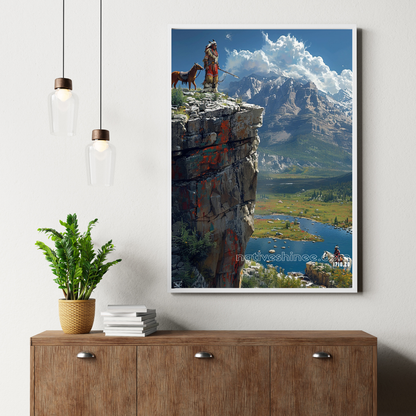 Sentinel of the Valley Native American Canvas