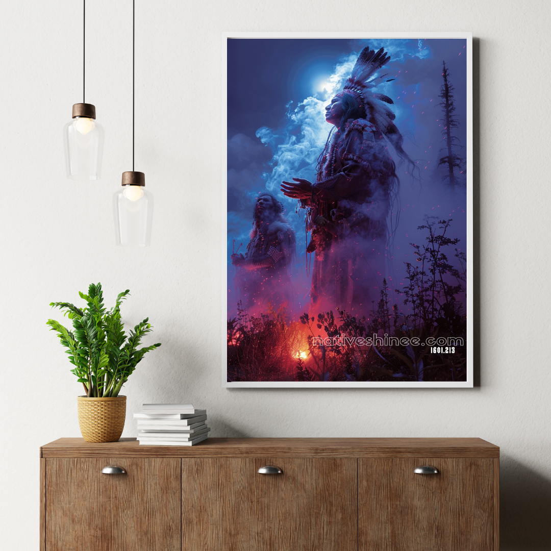 Rainbow Tears Native American Canvas