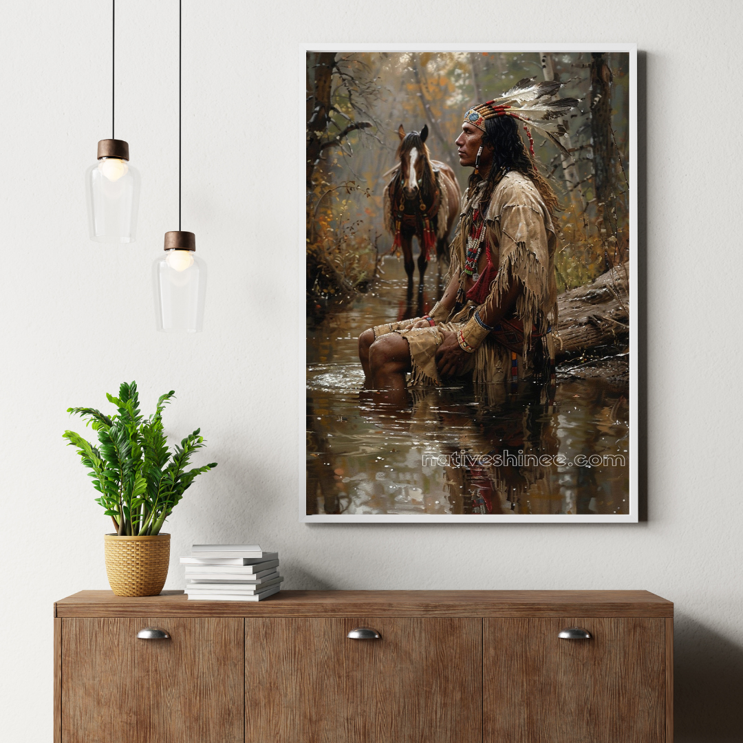 Stillness and Earth Native American Canvas