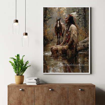 Stillness and Earth Native American Canvas
