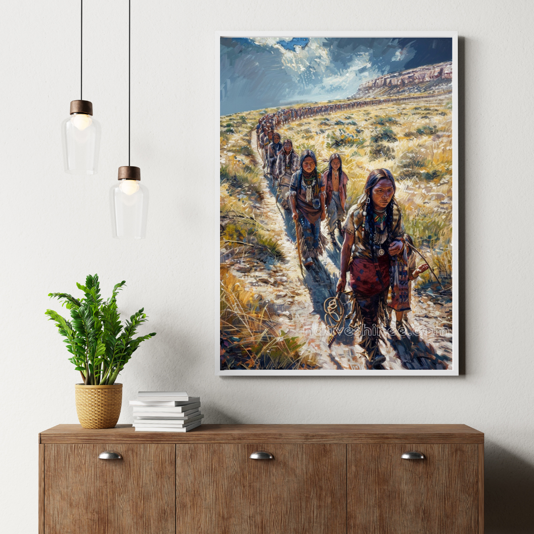 Walk of Resilience: Native American Canvas