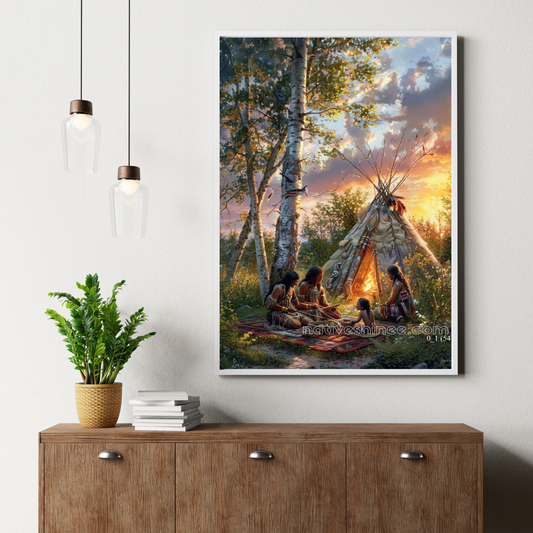 Echoes of the Past Native American Canvas