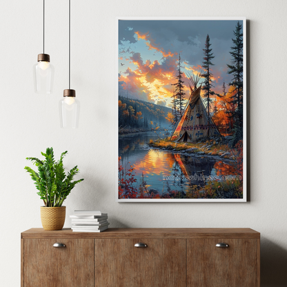 Spirit of the Land Native American Canvas