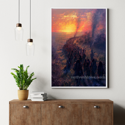 The March of Time Native American Canvas