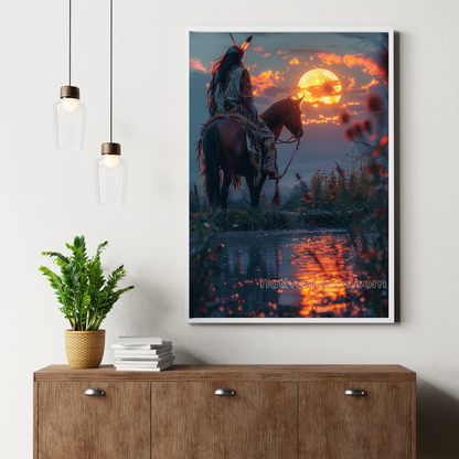 Sunset Harmony Native American Canvas