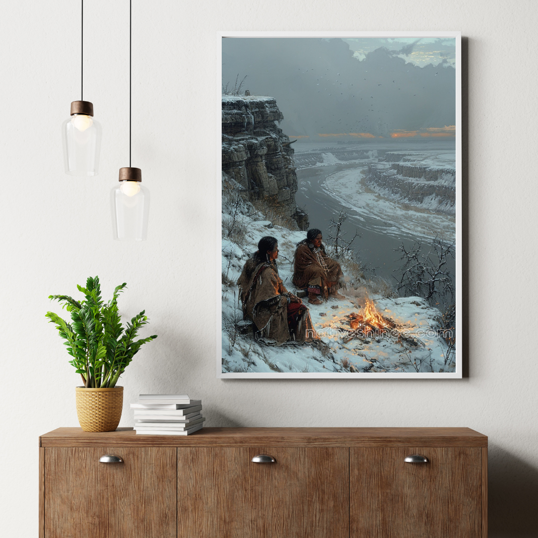 Fires of Resilience Native American Canvas