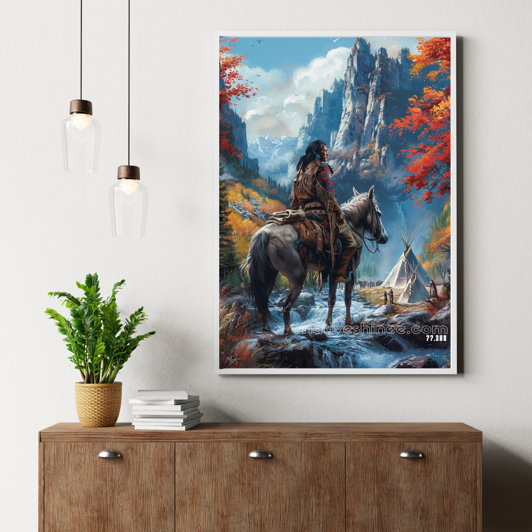 Guardians of the Land Native American Canvas