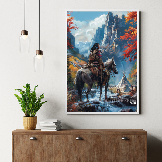 Guardians of the Land Native American Canvas