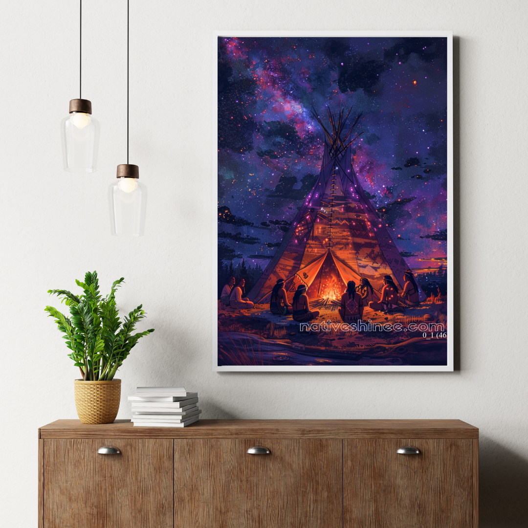 Under the Stars Native American Canvas