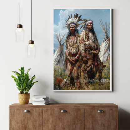 Guardians of the Cheyenne Legacy Native American Canvas