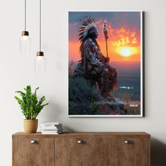 Guardian of the Horizon Native American Canvas