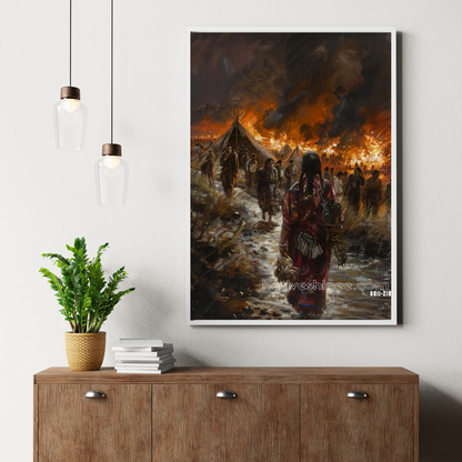 Embers of Resistance Native American Canvas