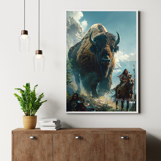 Guardian of the Plain Native American Canvas