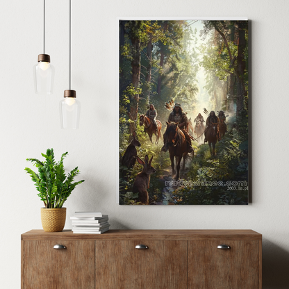 Shadows Of Forest Native American Canvas