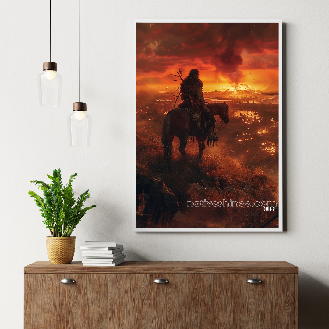 Embers of a Dying World Native American Canvas