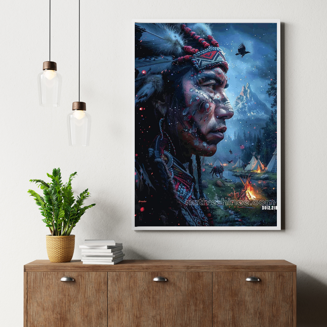 Silent Night Native American Canvas