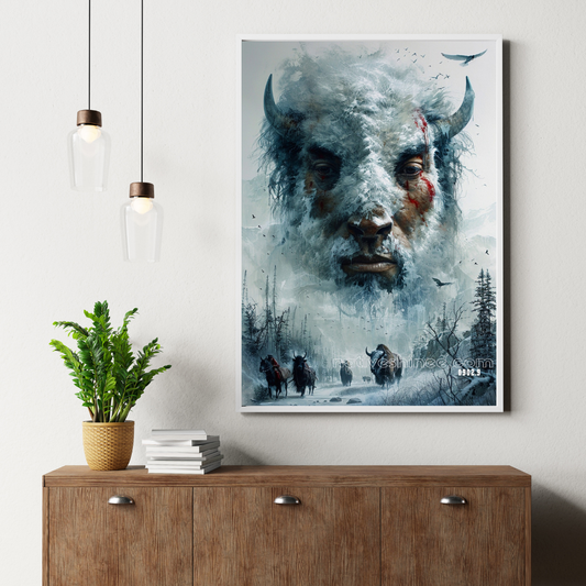 Spirit Of Land Native American Canvas