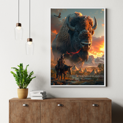 Guided by the Sacred Herd Native American Canvas