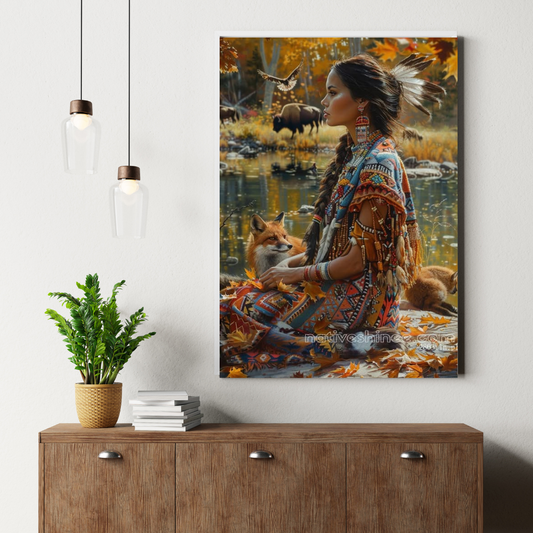 True Self's Path: Native American Canvas