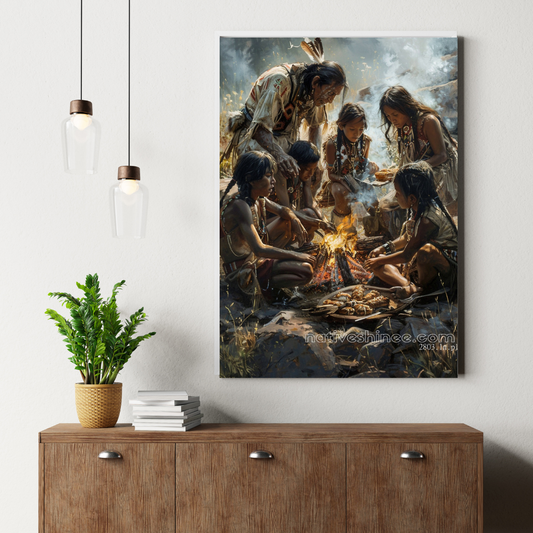 Whispered Wisdom: Native American Canvas