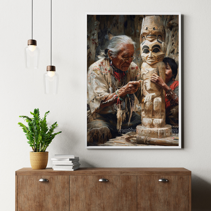 The Keeper of Traditions Native American Canvas