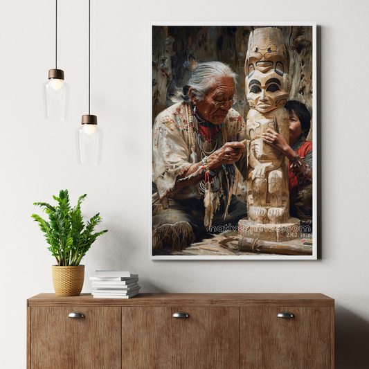 The Keeper of Traditions Native American Canvas