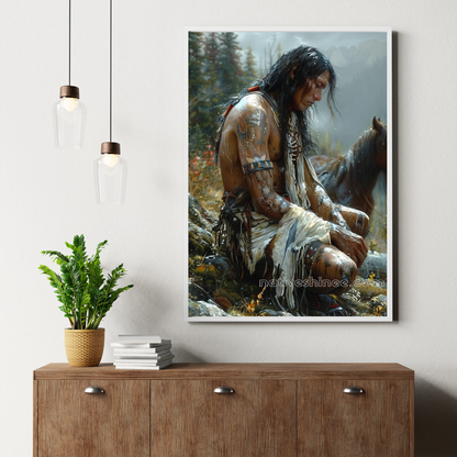Tattooed Legacy Native American Canvas