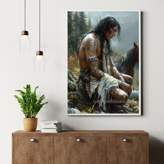 Tattooed Legacy Native American Canvas